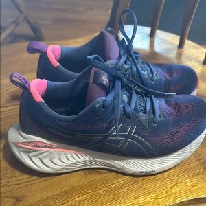 Asics Athletic Shoes Purple and Pink Performance Design